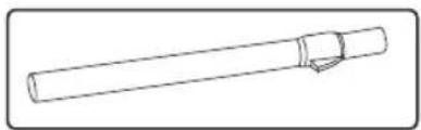 Simple line drawing of a cylindrical object with a protruding handle (no text or symbols)