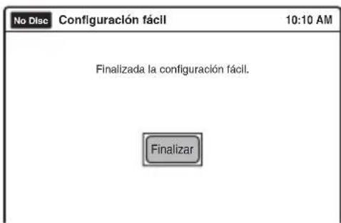 No Disc Configuración fácil 10:10 AM Finalizada la configuración fácil. Finalizar