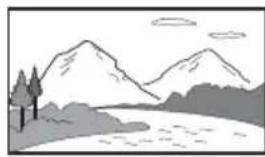 Simple line drawing of a mountain landscape with trees and a river (no text or symbols)