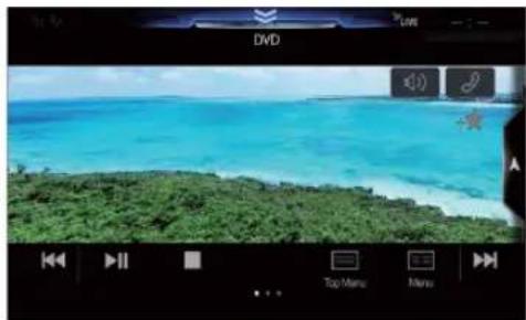 ALPINE X409-WRA-JK - Touch the screen while the DVD playback screen is displayed. - 1