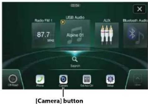 Radio FM 1 USB Audio Alpine 01 ALUX Bluetooth Audio Search Off Read Phone Camera Email Call Setup Camera button