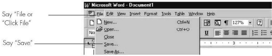 Microsoft Word - Document1 File Edit View Insert Format Tools Table Window Help New... Ctrl+N Open... Ctrl+O Close Save... Save As...