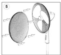 MATSUI MSF403SLM - How to assemble your fan - 6