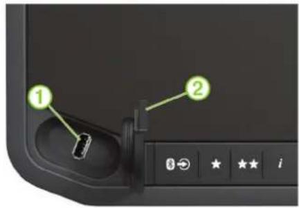 Close-up of a computer interface showing a switch with labeled buttons and a numbered component, likely from an older software.