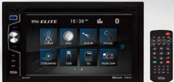 BOA ELITE 10:30 AM TUNER DISC AUX IN PHONE STREAMING USB SD REAR CAM