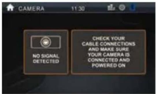 CAMERA 11:30 NO SIGNAL DETECTED CHECK YOUR CABLE CONNECTIONS AND MAKE SURE YOUR CAMERA IS CONNECTED AND POWERED ON