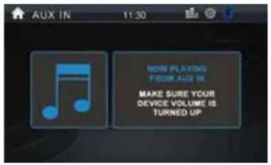 AUX IN 11:30 NOW PLAYING FROM AUX IS MAKE SURE YOUR DEVICE VOLUME IS TURNED UP