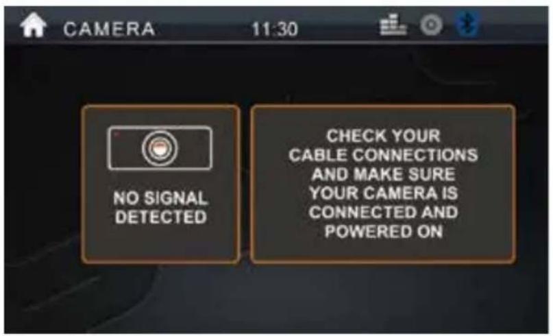 CAMERA 11:30 NO SIGNAL DETECTED CHECK YOUR CABLE CONNECTIONS AND MAKE SURE YOUR CAMERA IS CONNECTED AND POWERED ON
