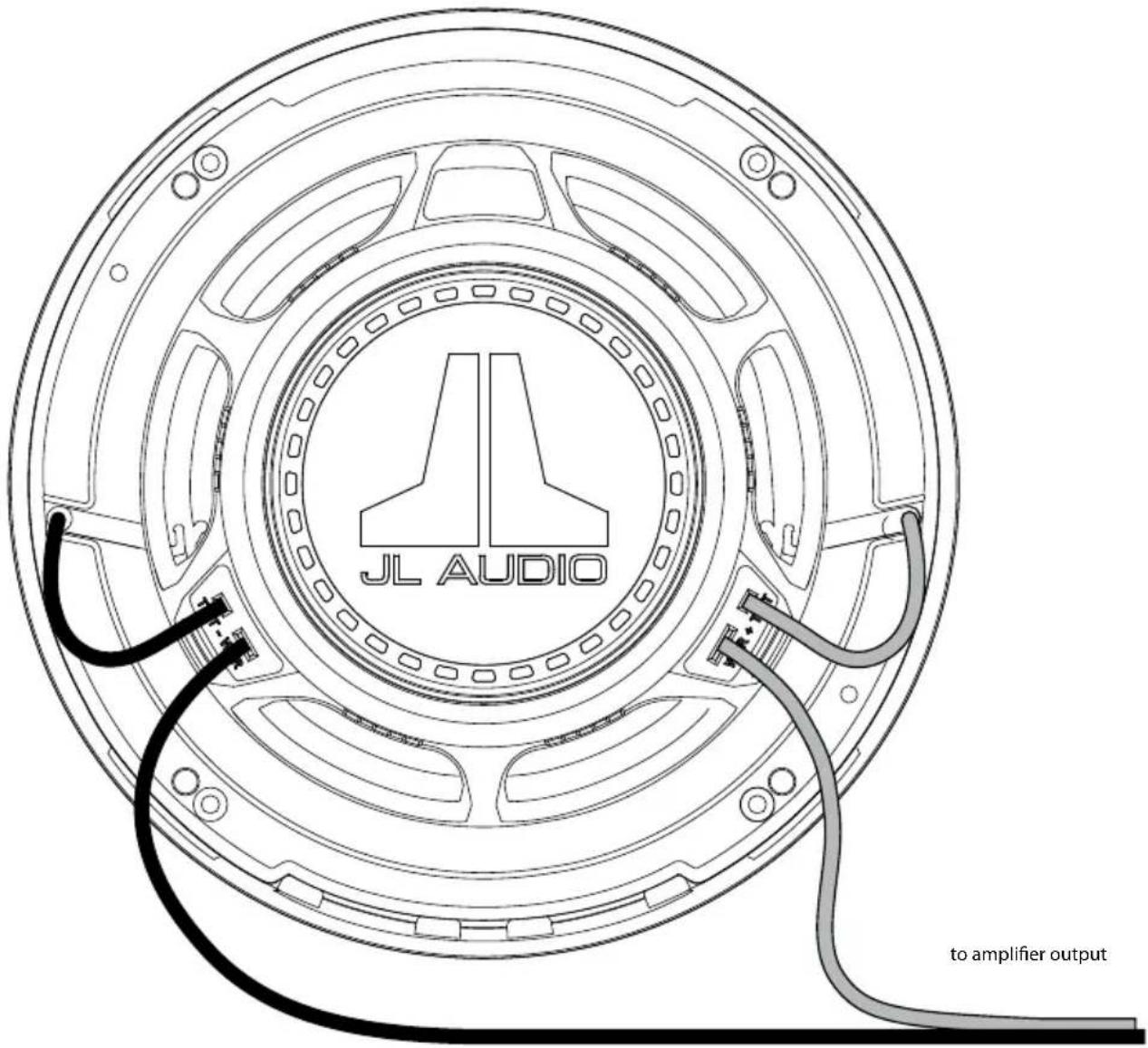 JL AUDIO to amplifier output