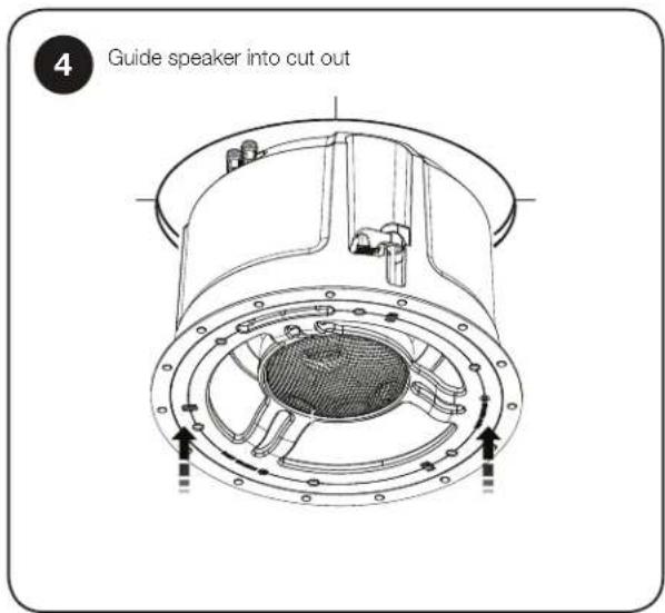 Guide speaker into cut out
