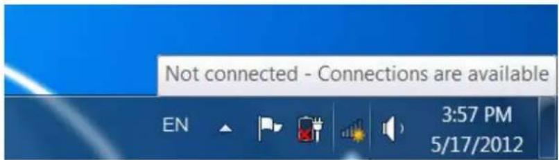Not connected - Connections are available EN 3:57 PM 5/17/2012