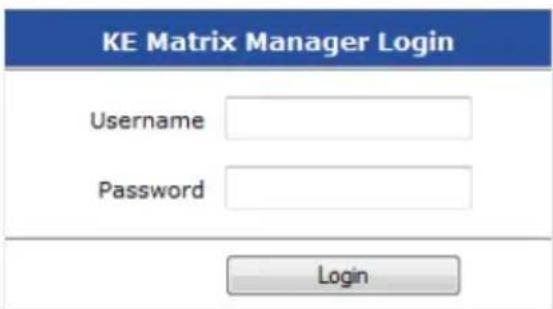 KE Matrix Manager Login Username Password Login