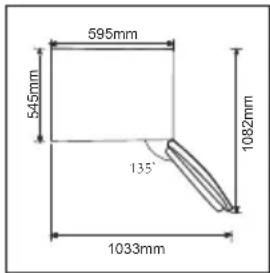 595mm 545mm 135° 1033mm 1082mm