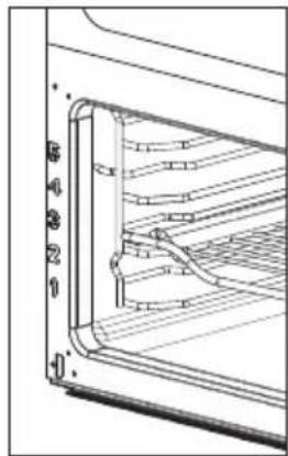 Technical line drawing of a refrigerator interior showing internal compartments and doorways (no text or symbols).