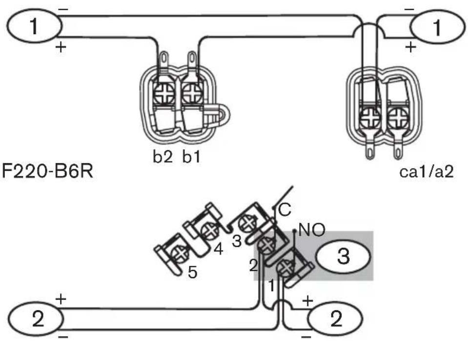 1 + b2 b1 ca1/a2 F220-B6R 3 NO C 4 5 2 1 2 2