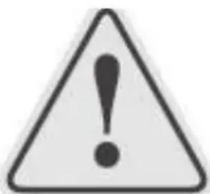Warning symbol image with exclamation mark inside triangle