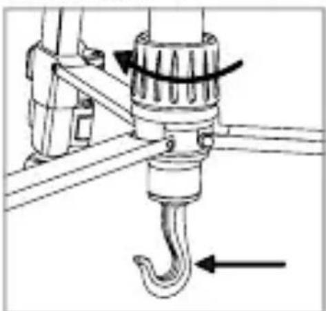 SILVERCREST SFS 156 A1 - Elevator crank and center column lock screw thread - 1
