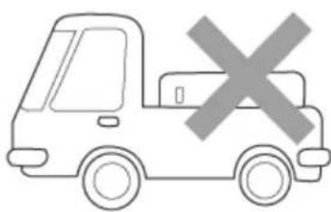 Simple line drawing of a van with a cross symbol on the front, no text or labels present.