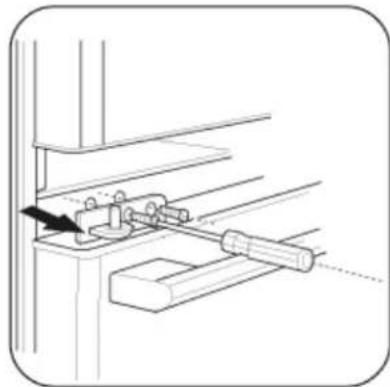 Technical line drawing of a mechanical clamp or bracket assembly (no text or symbols)