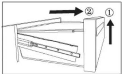 Diagram showing a mechanical or structural assembly with labeled components and directional arrows indicating flow or movement.