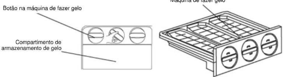 Simple line drawing of a refrigerator with a steaming bowl and a hand waving (no text or symbols)