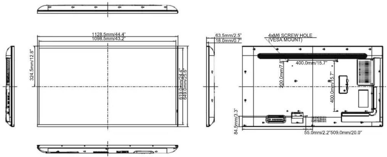 IIYAMA ProLite LH4342UHS - SPECIFICATIONS : ProLite LH5542UHS-B3 - 2