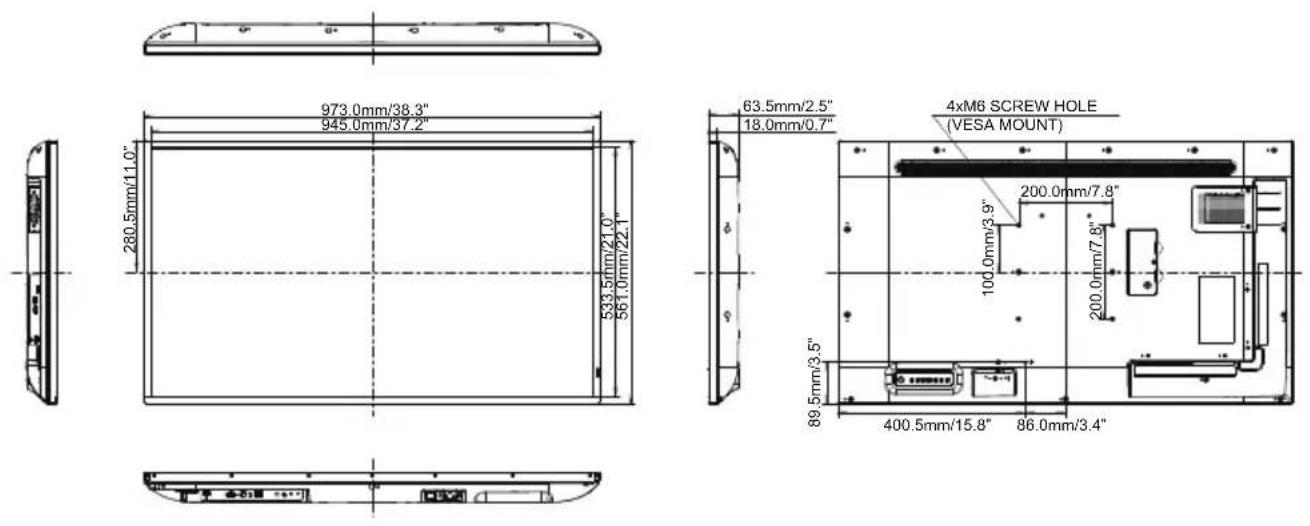 IIYAMA ProLite LH5542UHS - SPECIFICATIONS : ProLite LH5542UHS-B3 - 1