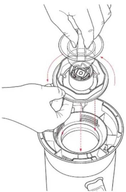 SUNBEAM MultiBlender Pro PB7620 - To re-assemble the six-blade system in the glass jug (refer Fig.2) - 1