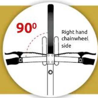 90° Right hand chainwheel side