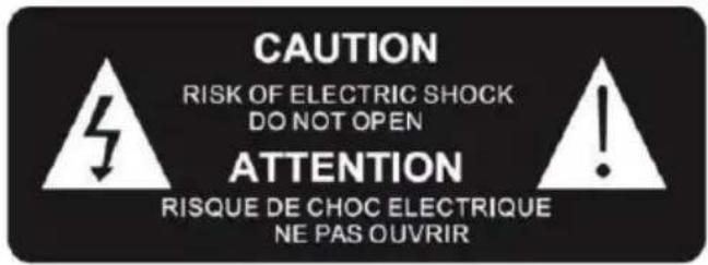 CUIDADO RISCO DE CHOQUE ELÉTRICO NÃO ABRIR ATENÇÃO RISCO DE CHOQUE ELÉTRICO NÃO ABRIR