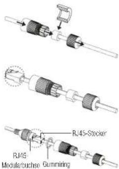 RJ45-Stecker RJ45 Modulafouchse Gummining