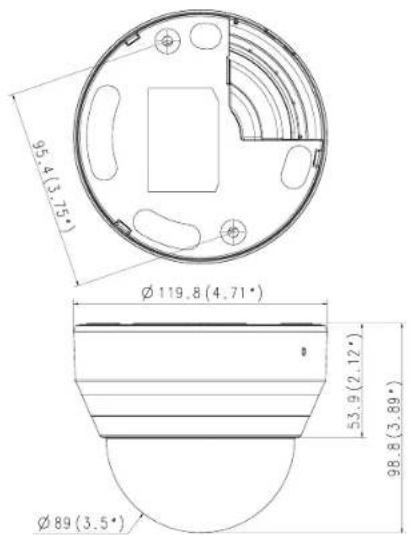 95.4 (3.75°) Ø 119.8 (4.71°) 53.9 (2.12°) 98.8 (3.89°) Ø 89 (3.5°)