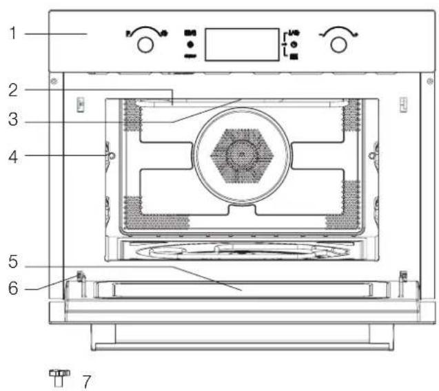 Hotpoint Ariston MWHA 424.1 X - Namen von Ofenteilen und Zubehör - 1
