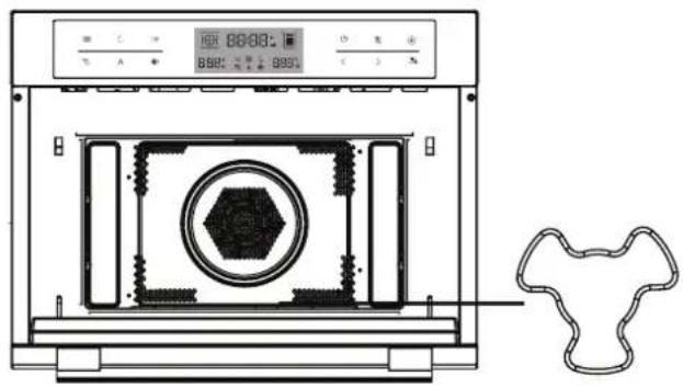 Hotpoint Ariston MWHA 424.1 X - Installieren der Grillpfanne - 1
