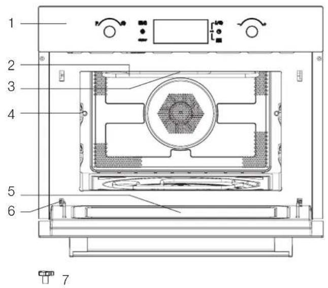 Hotpoint Ariston MWHA 424.1 X - Nombres de las piezas y accesorios - 1