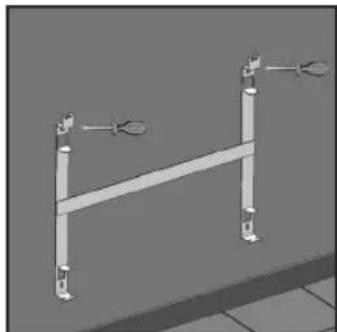 Elementos para la fijación: TACO 6 76 NY SOPORTE MURAL TORNILLO 4.2 x 25 DIN 7981