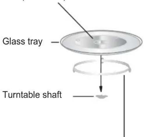 Glass tray Turntable shaft