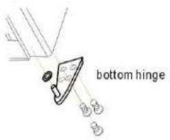 Magic Chef HMBR445BE - CHANGING THE REVERSIBLE DOOR - 4