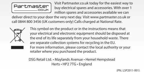Partmaster.co.uk Visit Partmaster.co.uk today for the easiest way to buy electrical spares and accessories. With over 1 million spares and accessories available, we can deliver direct to your door the very next day. Visit www.partmaster.co.uk or call 0844 800 3456 (UK customers only). Calls charged…