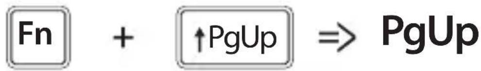 Fn + ↑PgUp => PgUp