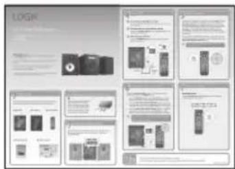 Scanned document page with multiple sections including login form, product descriptions, and navigation menus
