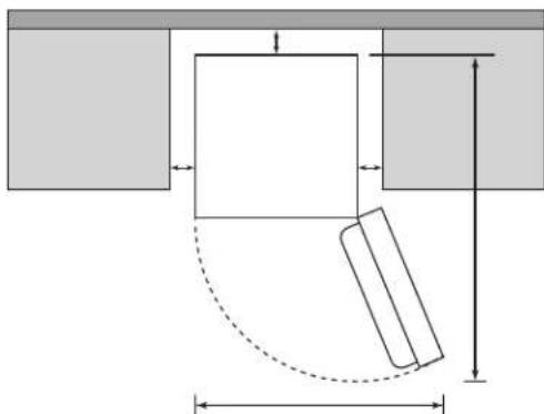 Logik LFC55W13 - Free Space Requirements - 1