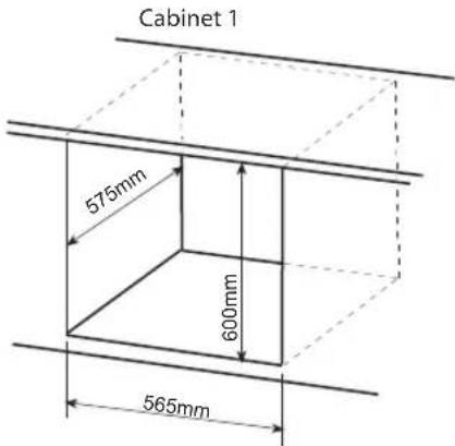 Cabinet 1 575mm 600mm 565mm