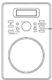 Front panel of a washing machine with control buttons and display screen
