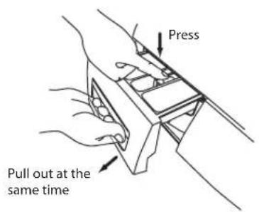 Press Pull out at the same time