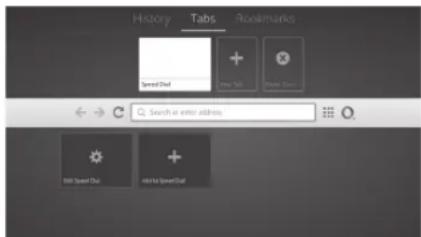 History Tabs Bookmarks Speed Out Search an enter address Add Speed Out Add to SpeedOut