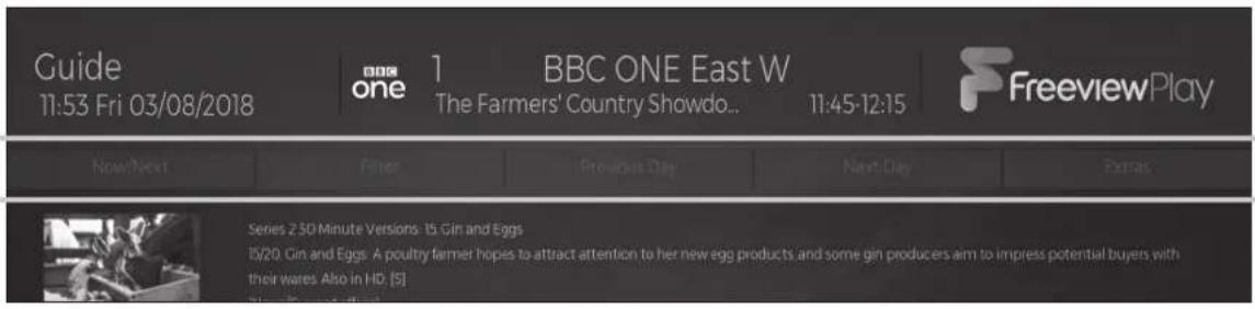 Guide 11:53 Fri 03/08/2018 BBC ONE 1 BBC ONE East W The Farmers' Country Showdo... 11:45-12:15 FreeviewPlay Now/Next Filter Previous Day Next Day Extras Series 2 30 Minute Versions: to Gin and Eggs IS/20 Gin and Eggs. A poultry farmer hopes to attract attention to her new egg products and some gin producers aim to impress potential buyers with their wares. Also in HD. [S]