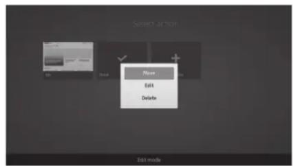 Select action Move Edit Delete Edit mode