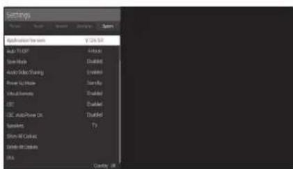 Settings Name Order Session Analysis Options Applications for wins 12x 50% Auto TV OFF Active Smart Home Enabled Audio Video Sharing Enabled Power PC Mode Standard Media Security Enabled IIE Enabled IEC AudioPower OK Enabled Speakers By Show All Controls Send All Controls VIA Candy OK