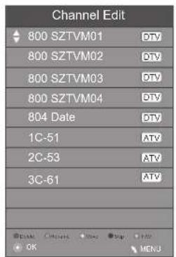 Channel Edit 800 SZTVM01 800 SZTVM02 800 SZTVM03 800 SZTVM04 804 Date 1C-51 2C-53 3C-61 DTV DTV DTV DTV ATV ATV ATV OK MENU